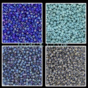 Rocailles blauw maat 11